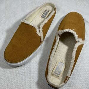 Keds Double Decker Suede Faux Shearling Lined Slip On Mule Shoe,Women’s …
